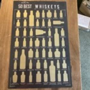 The Party Post 50 best whisky scratch off poster